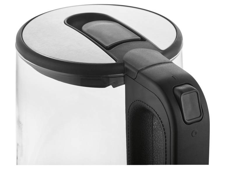 GOURMETmaxx Glas-Wasserkocher, 1,7 l, kabellos, LED 2025