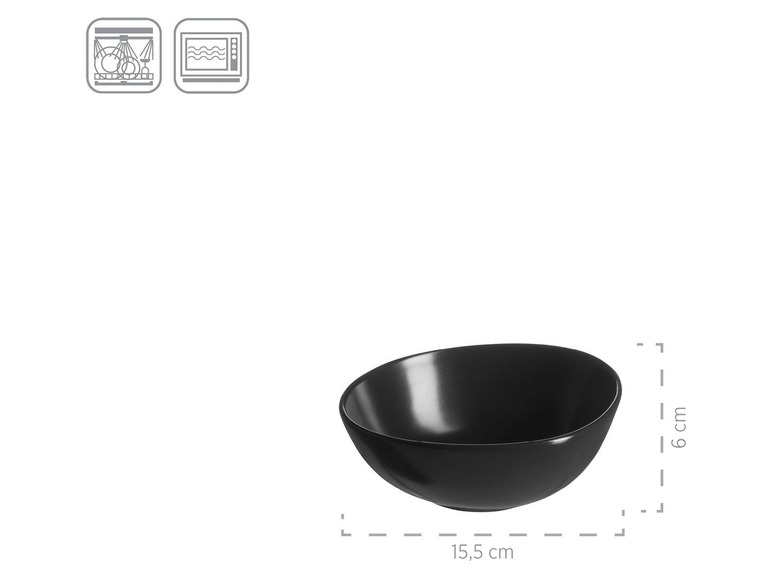 MÄSER Serie Glendale, Schalen Set 3-teilig, moderne hochwertige Servierschalen in verschiedenen Größen, Müslischale, Suppenschüssel, Salatschüssel, matt lasiert, Keramik, Schwarz / Weiß / Grau Angebote