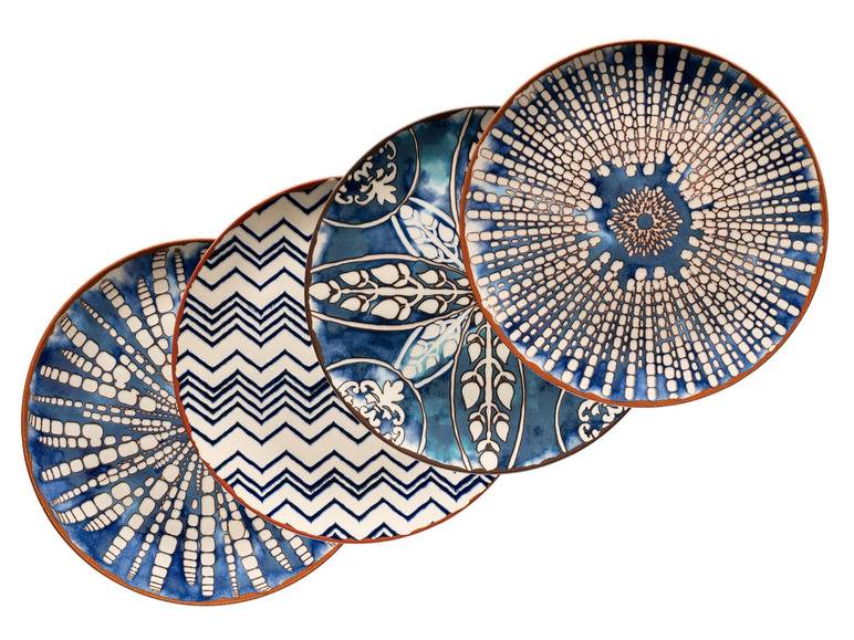 MÄSER Platzteller-Set »Iberico Blue«, 4-teilig, 4 Designs VIP-Rabatte