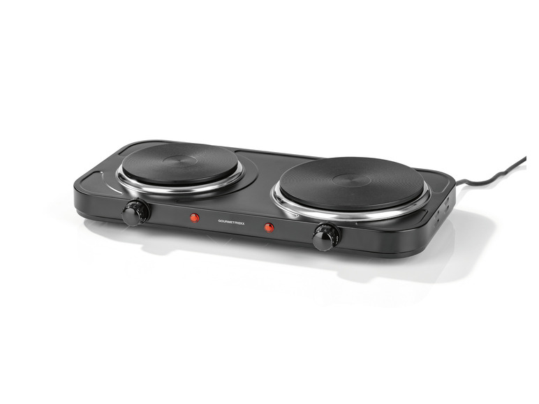 GOURMETmaxx Doppelkochplatte 2500 W schwarz Tiefpreis