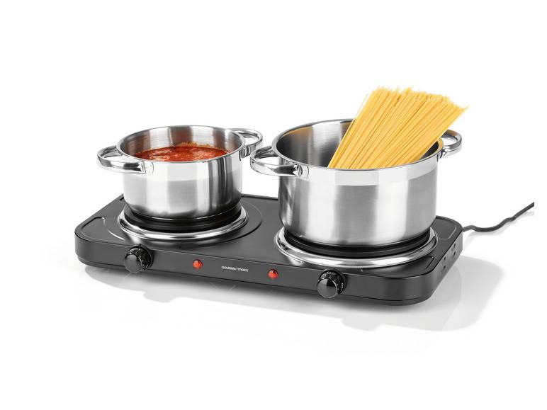 GOURMETmaxx Doppelkochplatte 2500 W schwarz Tiefpreis