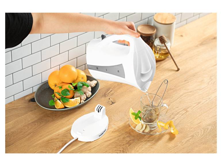 GOURMETmaxx Wasserkocher 1,7 l 2200W weiß/grau Wochenangebot