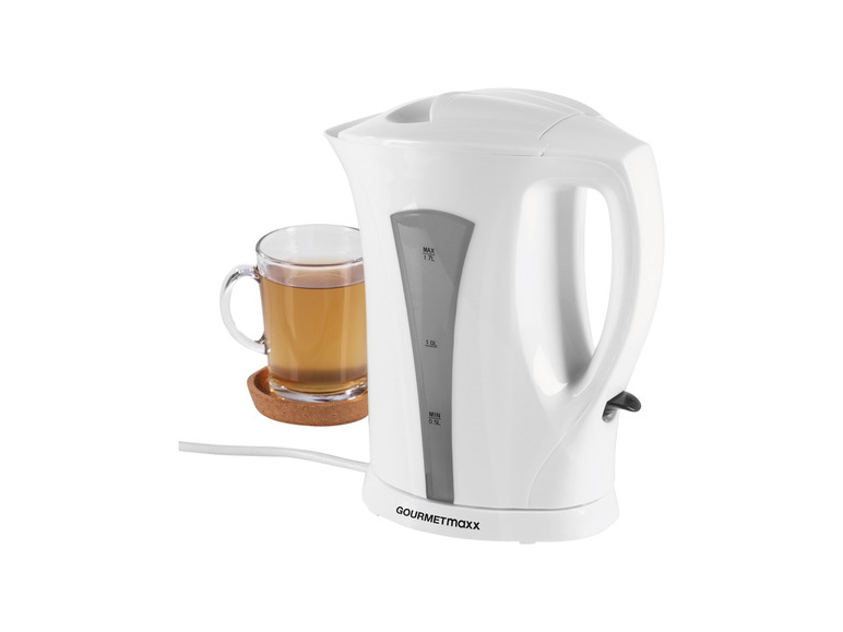 GOURMETmaxx Wasserkocher 1,7 l 2200W weiß/grau Wochenangebot
