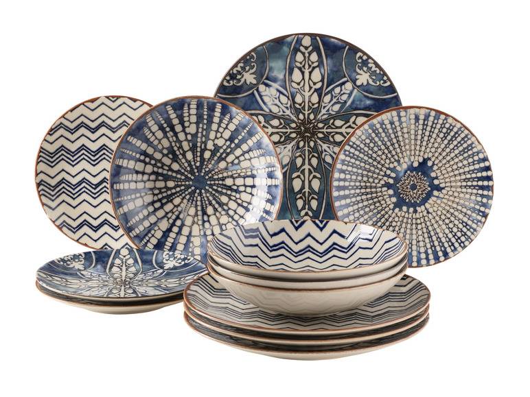 MÄSER Teller-Set »Iberico Blue«, 12-teilig, 4 Designs Vierteljährliche Förderung