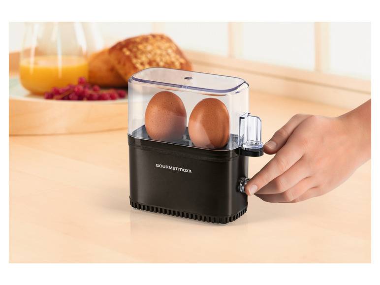 GOURMETmaxx Eierkocher Kompakt 2.0 250 W schwarz matt zollfrei
