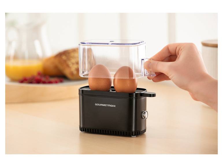 GOURMETmaxx Eierkocher Kompakt 2.0 250 W schwarz matt zollfrei