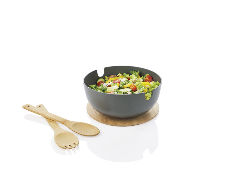 ERNESTO® Salatschüssel-Set, mit Bambus-Deckel, 4-teilig Auslauf