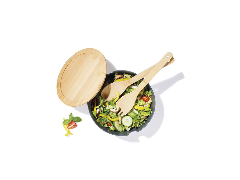 ERNESTO® Salatschüssel-Set, mit Bambus-Deckel, 4-teilig Auslauf