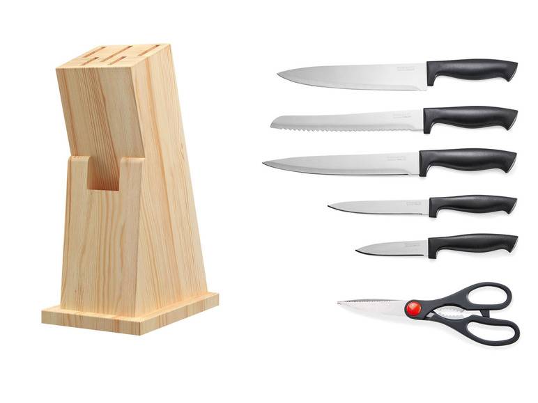 ERNESTO® Messerblock, mit 5 Messern und Schere im Angebot