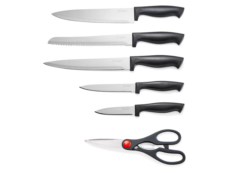 ERNESTO® Messerblock, mit 5 Messern und Schere im Angebot
