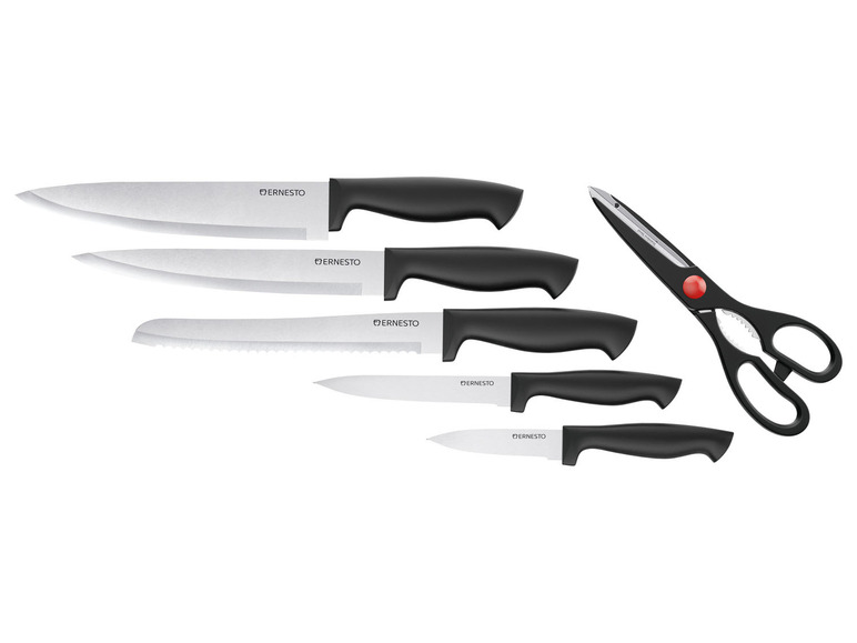 ERNESTO® Messerblock, mit 5 Messern und Schere im Angebot