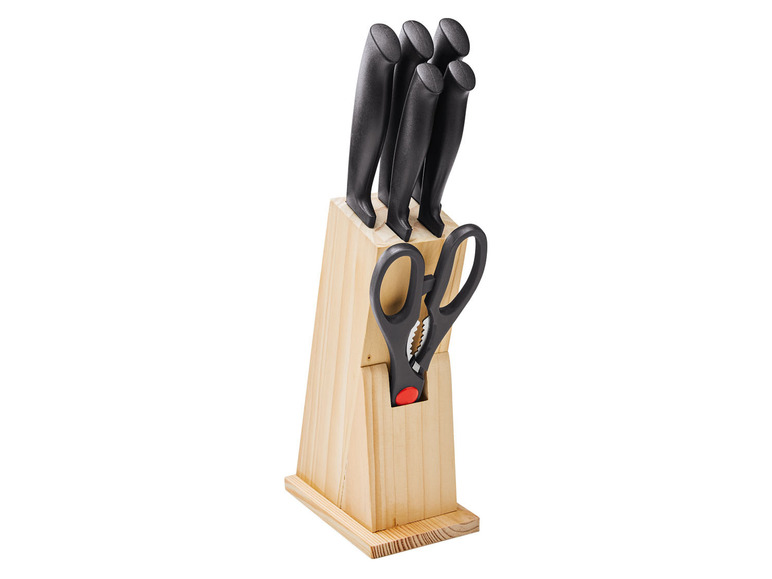 ERNESTO® Messerblock, mit 5 Messern und Schere im Angebot