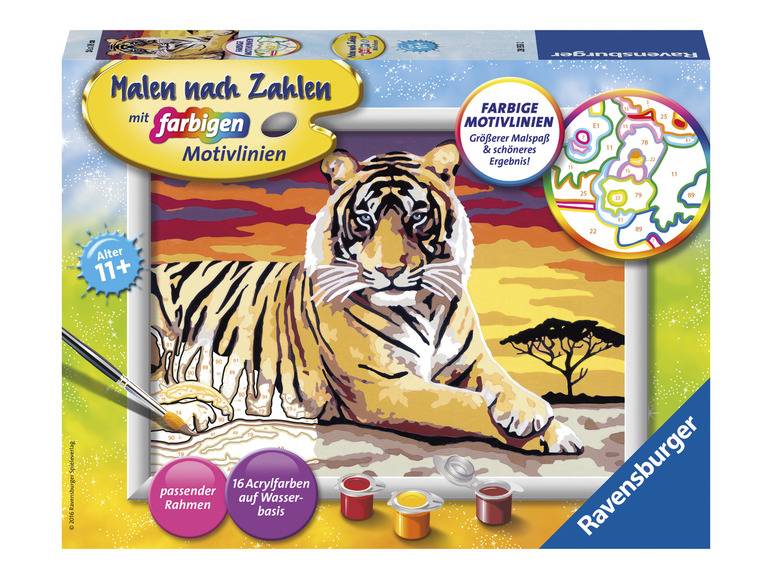 Ravensburger Malen nach Zahlen »Majestätischer Tiger« Kostenloser Versand