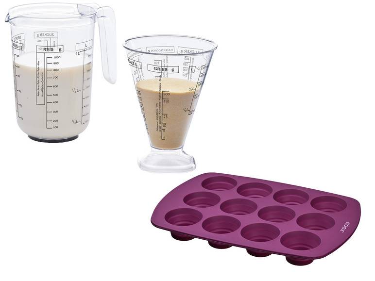 Coox Silikon-Muffinform + ERNESTO® Messbecher-Set, 2-teilig Online Shopping
