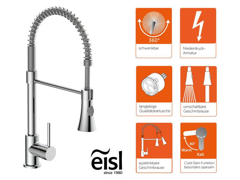 Eisl Küchenarmatur »LEON«, mit Cold Start Funktion, Niederdruckarmatur Zeitlich begrenztes Angebot