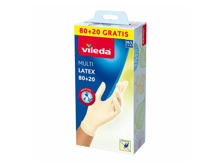 Vileda Multi Latex Latex Einweghandschuhe, 80+20 Design M/L Sonderangebote