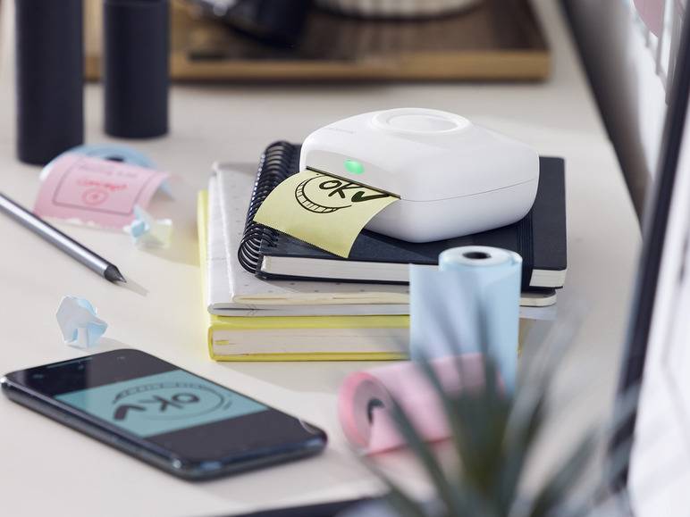 SILVERCREST® Mini Pocket Printer inklusive Papierrolle Black Friday