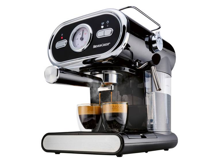 SILVERCREST® KITCHEN TOOLS Espressomaschine »SEM 1100 E1«, schwarz, 1100 W Zeitlich begrenztes Angebot