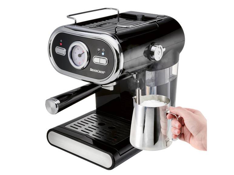 SILVERCREST® KITCHEN TOOLS Espressomaschine »SEM 1100 E1«, schwarz, 1100 W Zeitlich begrenztes Angebot