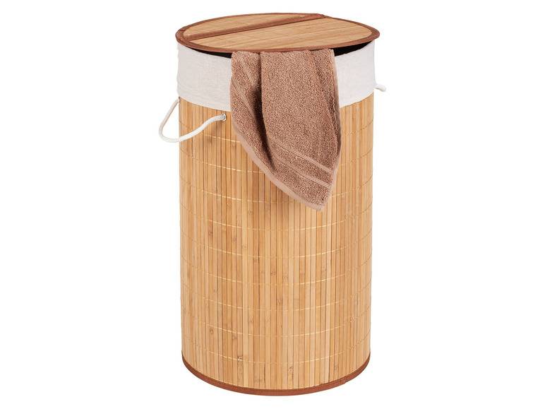 Wenko Wäschetruhe »Bamboo«, 55 l Fassungsvermögen, mit Baumwoll-Wäschesack, aus Bambus Neuheiten