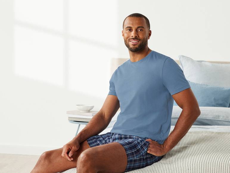LIVERGY® Herren Pyjama mit Shorts Super Rabatt