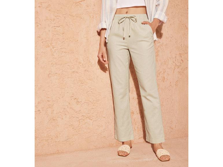 esmara® Damen Leinenhose, hohe Leibhöhe 2025