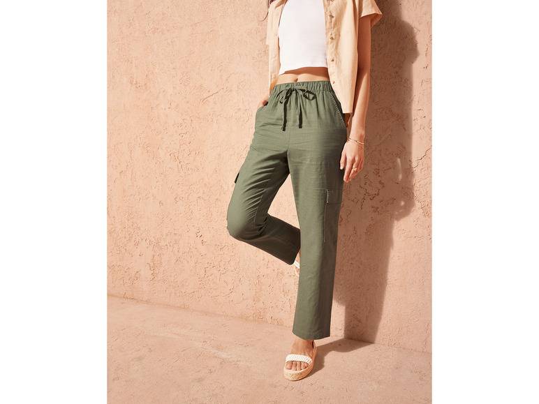 esmara® Damen Leinenhose, hohe Leibhöhe 2025