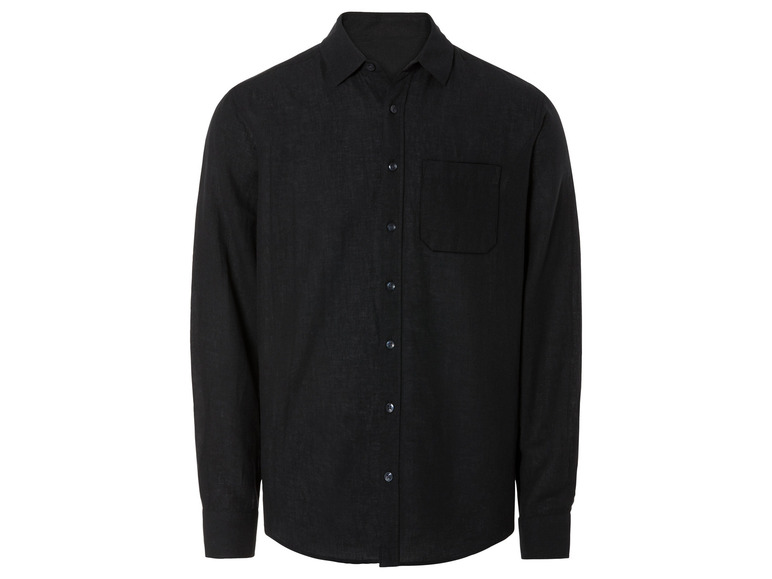 LIVERGY® Herren Leinenhemd mit Kentkragen im Angebot