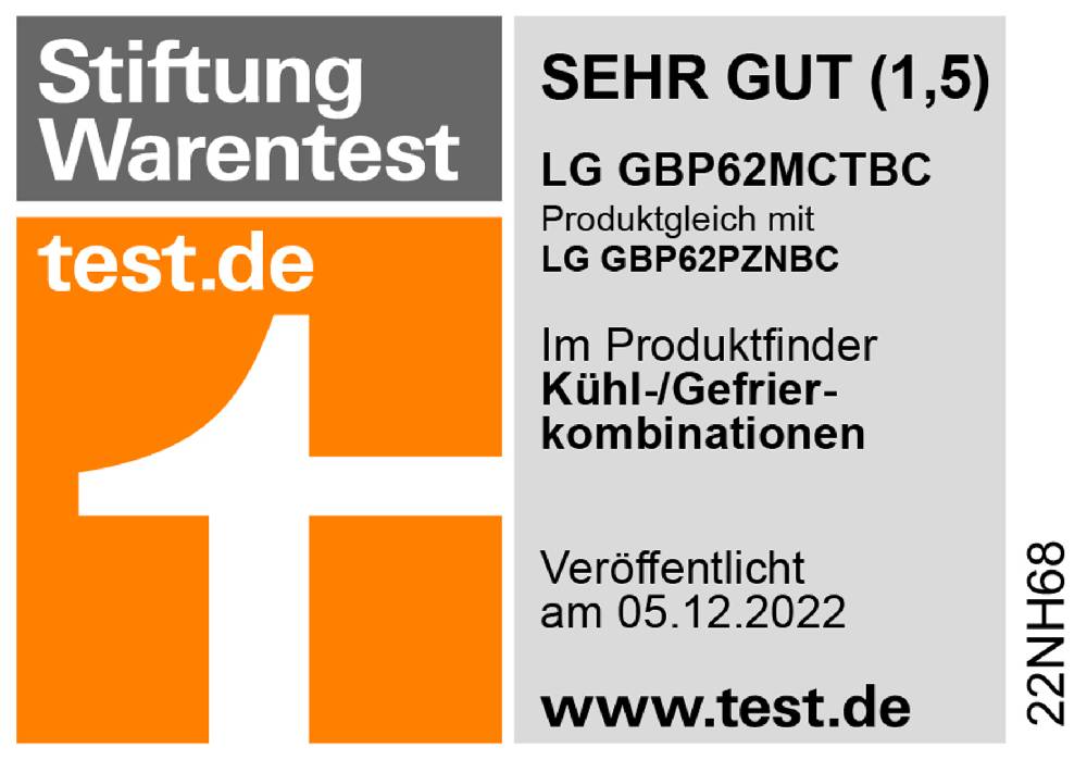 LG Kühl-Gefrierkombination »GBP62PZNBC« Total NoFrost Neueste Stile