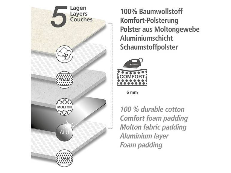 Wenko Bügeldecke »Air Comfort«, dampfbügelgeeignet Letzter Tag