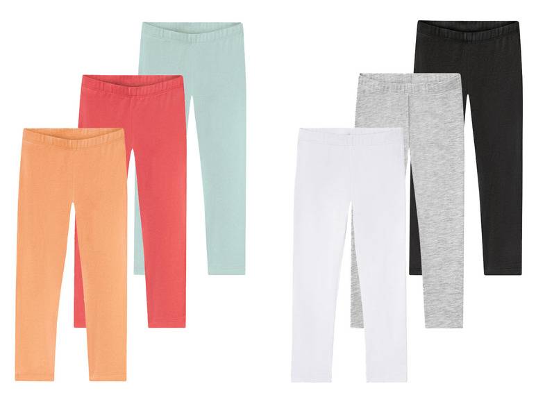 lupilu® Kleinkinder Leggings, 3 Stück, mit Baumwolle Kostenloser Versand international