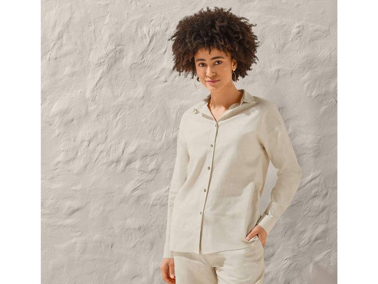 esmara® Damen Leinenbluse, leger geschnitten Rabatte dieses Monats