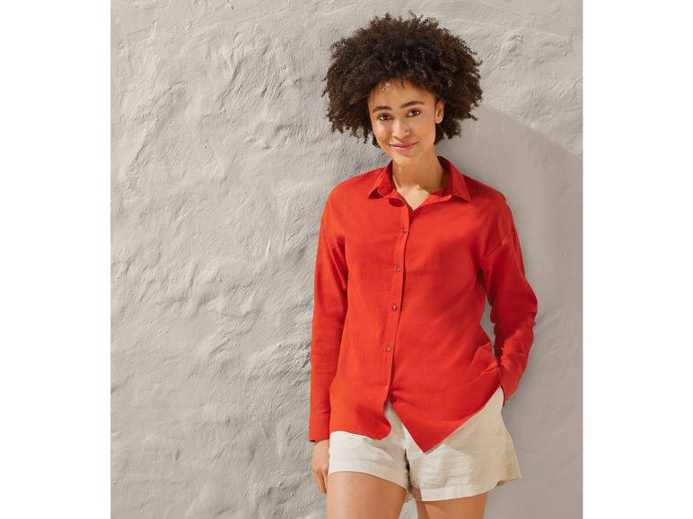 esmara® Damen Leinenbluse, leger geschnitten Rabatte dieses Monats
