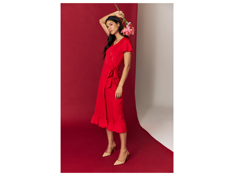 esmara® Damen Wickelkleid mit verspielten Volants Preisnachlass