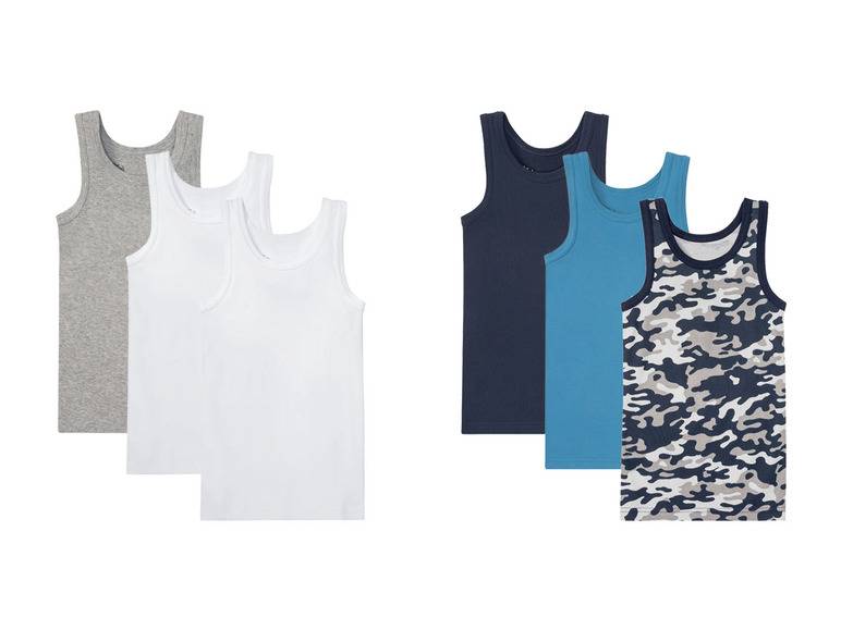 pepperts!® Jungen Unterhemd, 3 Stück, aus reiner Baumwolle Zeitlich begrenztes Angebot