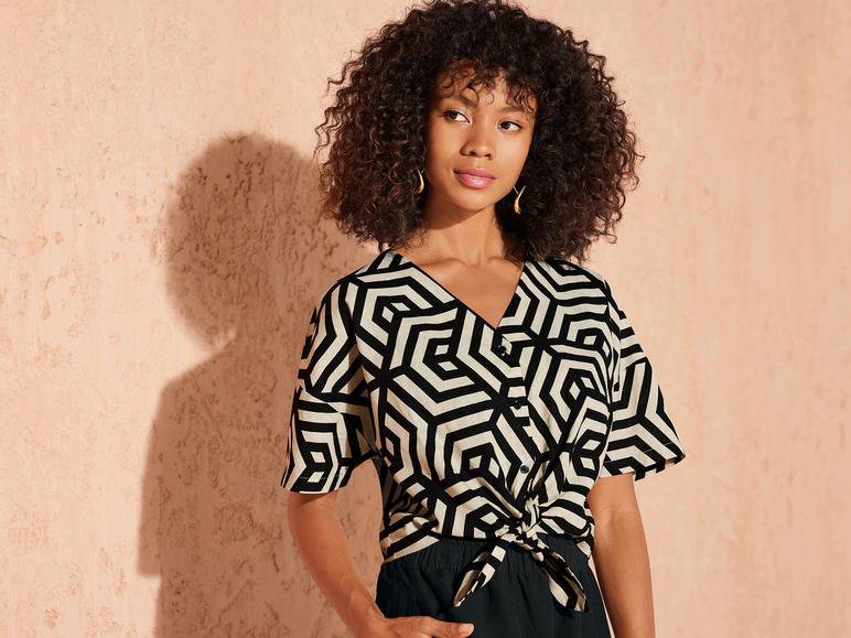 esmara® Damen Leinenbluse, leger geschnitten Exklusive Angebote