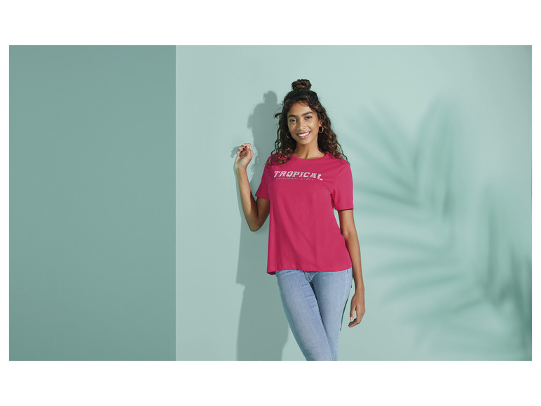 esmara® Damen T-Shirt, tailliert geschnitten, mit Print Im Verkauf