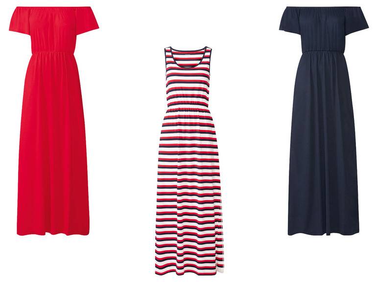 esmara® Damen Maxikleid mit Gummizug in der Taille Outlet