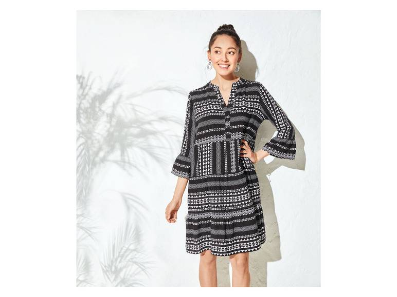 esmara® Damen Tunika Kleid, mit Volants am Ärmelabschluss Black Friday