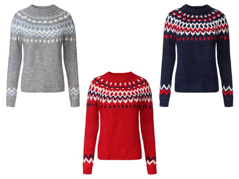 esmara® Damen Strickpullover, mit Rundhalsausschnitt Große Rabatte
