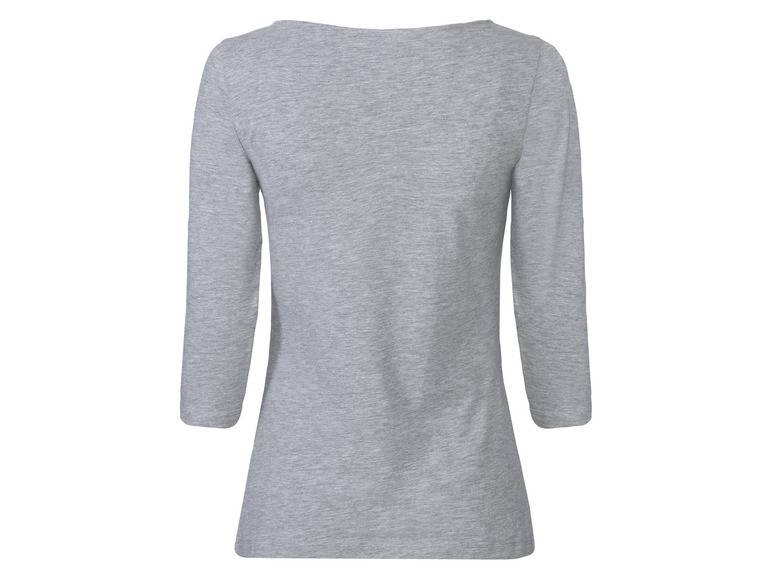 esmara® Damen Langarmshirts, 2 Stück, mit hohem Baumwollanteil Saisonale Angebote