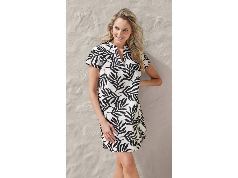 esmara® Damen Leinen-Tunika-Kleid, leger geschnitten Kostenlose Rückgabe