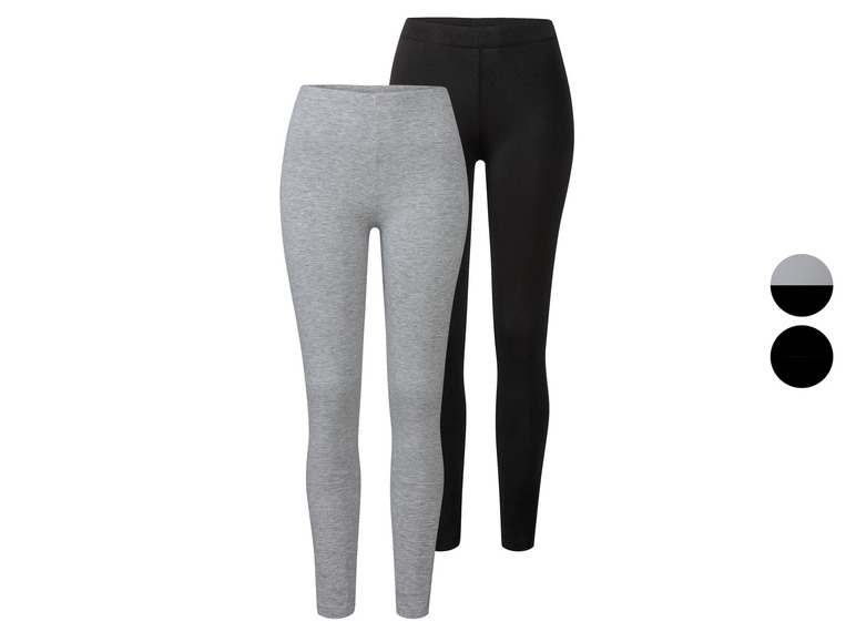 esmara® Damen Leggings, 2 Stück, normale Leibhöhe Neueste Stile