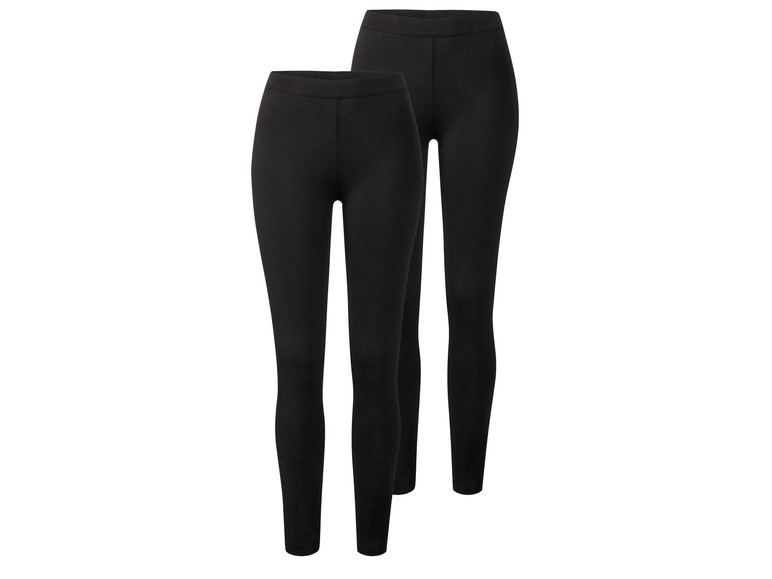 esmara® Damen Leggings, 2 Stück, normale Leibhöhe Neueste Stile