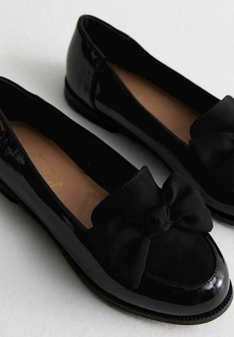 New Look Wide Fit New Look Wide Fit COMFORT WIDE FIT BOW FRONT - Slip-ons - black Bis zu 60% Rabatt