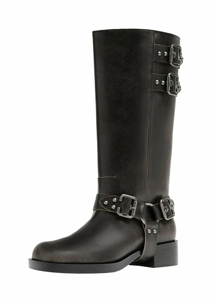 Stradivarius Stradivarius Cowboy/Biker boots - dark grey Super Rabatt