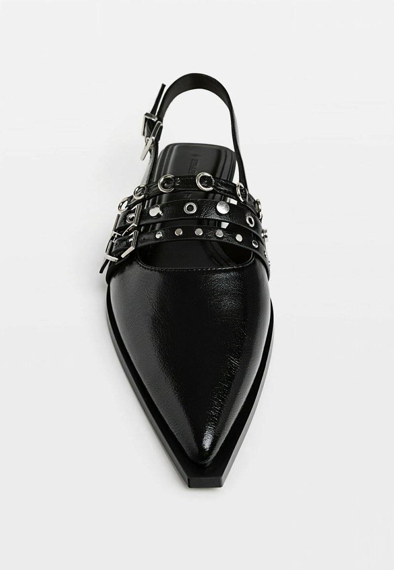 Stradivarius Stradivarius Slingback ballet pumps - black Clearance-Verkauf