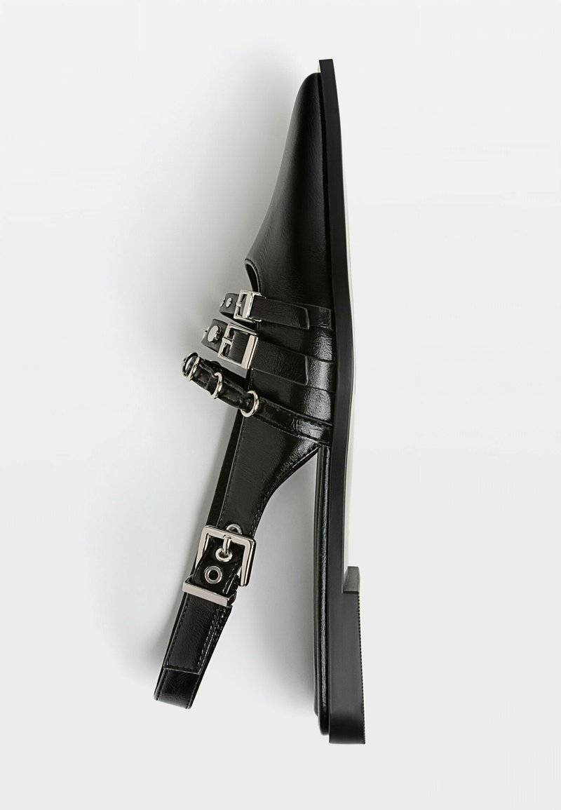 Stradivarius Stradivarius Slingback ballet pumps - black Clearance-Verkauf