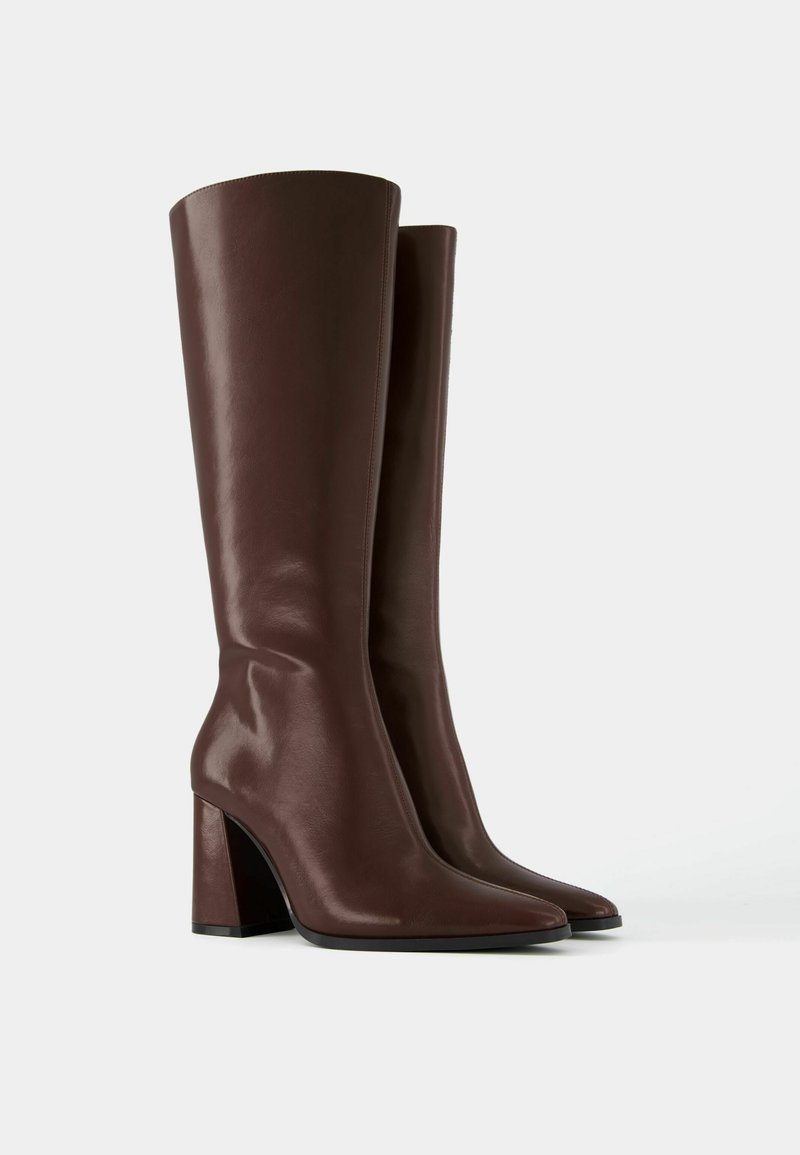 Bershka Bershka Boots - dark red Kostenloser Versand international