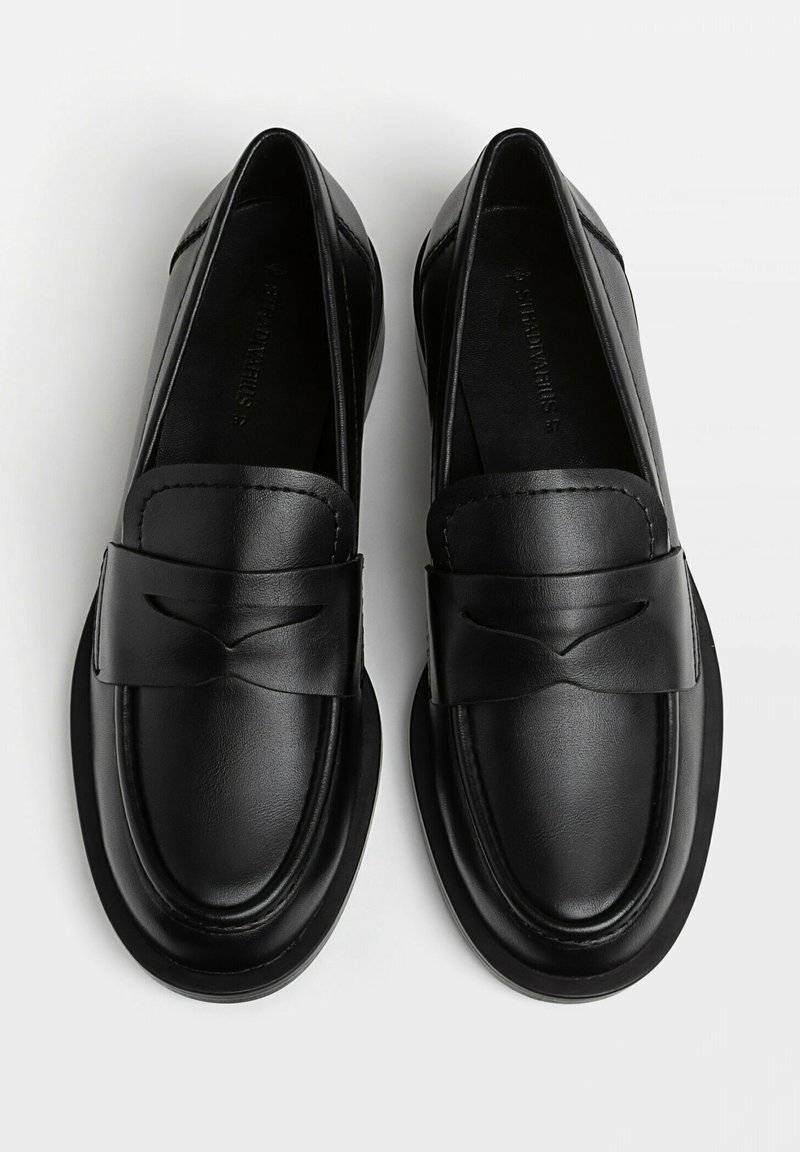 Stradivarius Stradivarius LOAFERS - Slip-ons - black Im Verkauf
